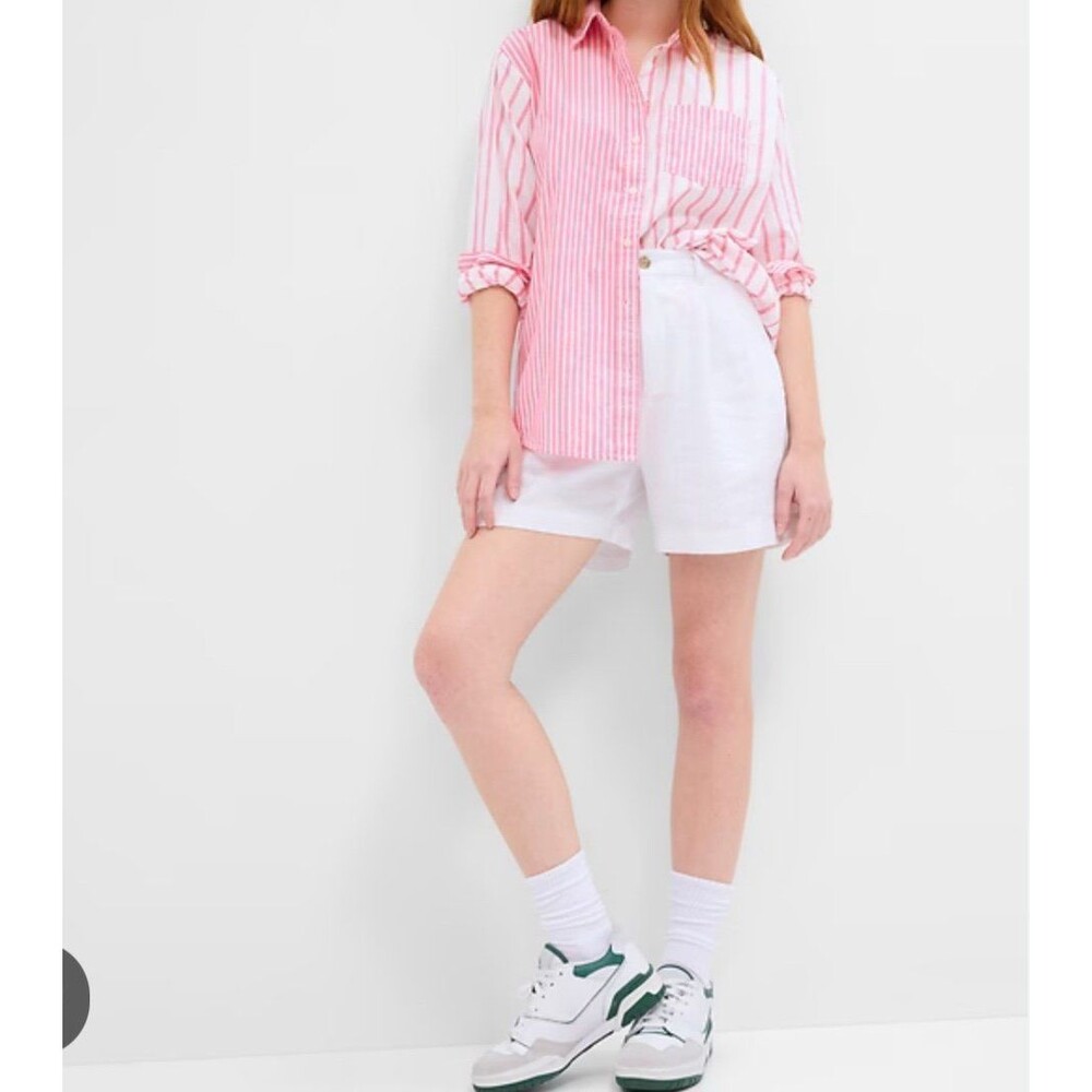 Gap Factory High Rise Pleated Linen